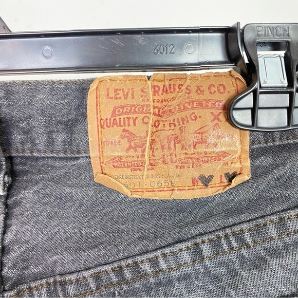 Vintage 80s Levi’s 501 - 0658 Custom Jeans Waist 29 Women Size 6 8 Leopard Plaid - Picture 6 of 16